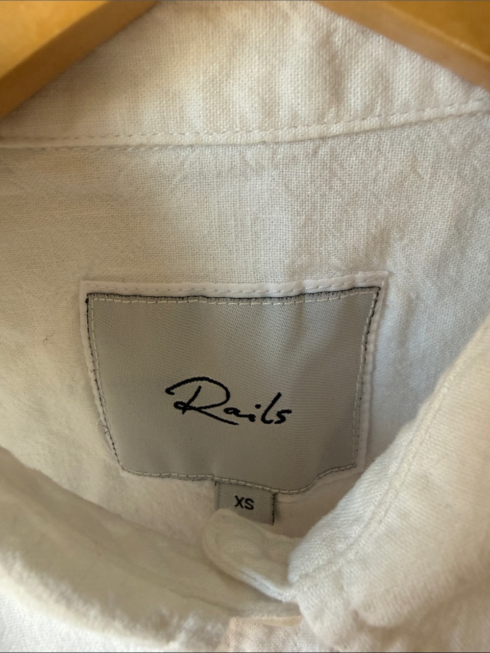 Rails White Embroidered Shell Button-Down Shirt - Picture 3 of 6